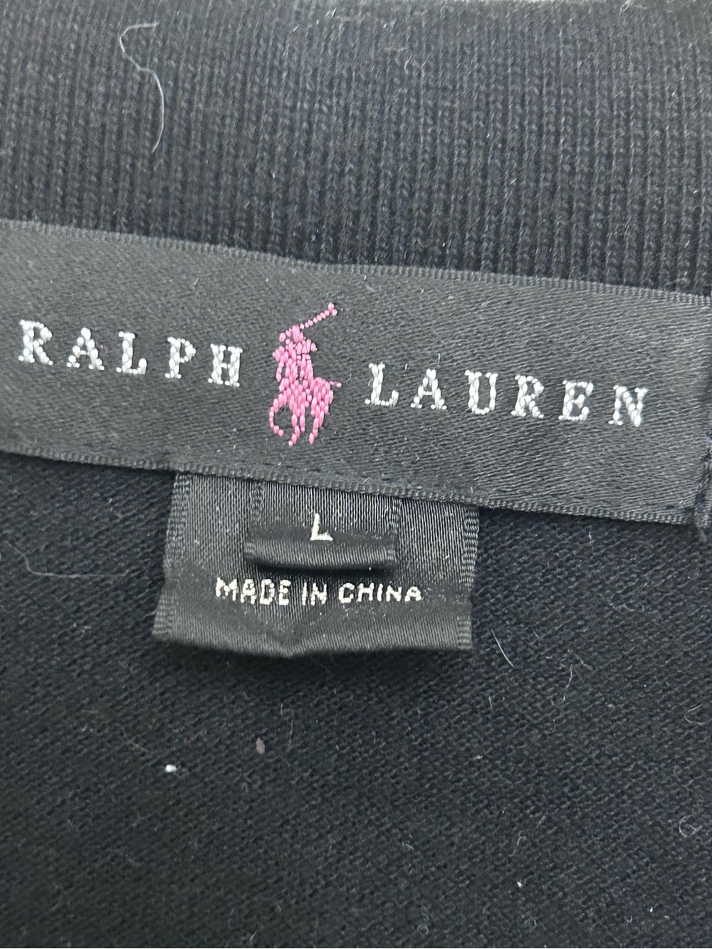 💕MAKE OFFER💕 Ralph Lauren Black Polo Pink Pony Sequin Logo Y2K Size Large - Picture 5 of 7